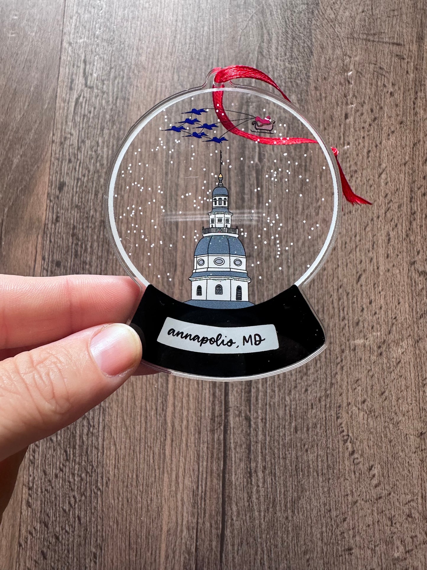 Annapolis Snowglobe Ornament