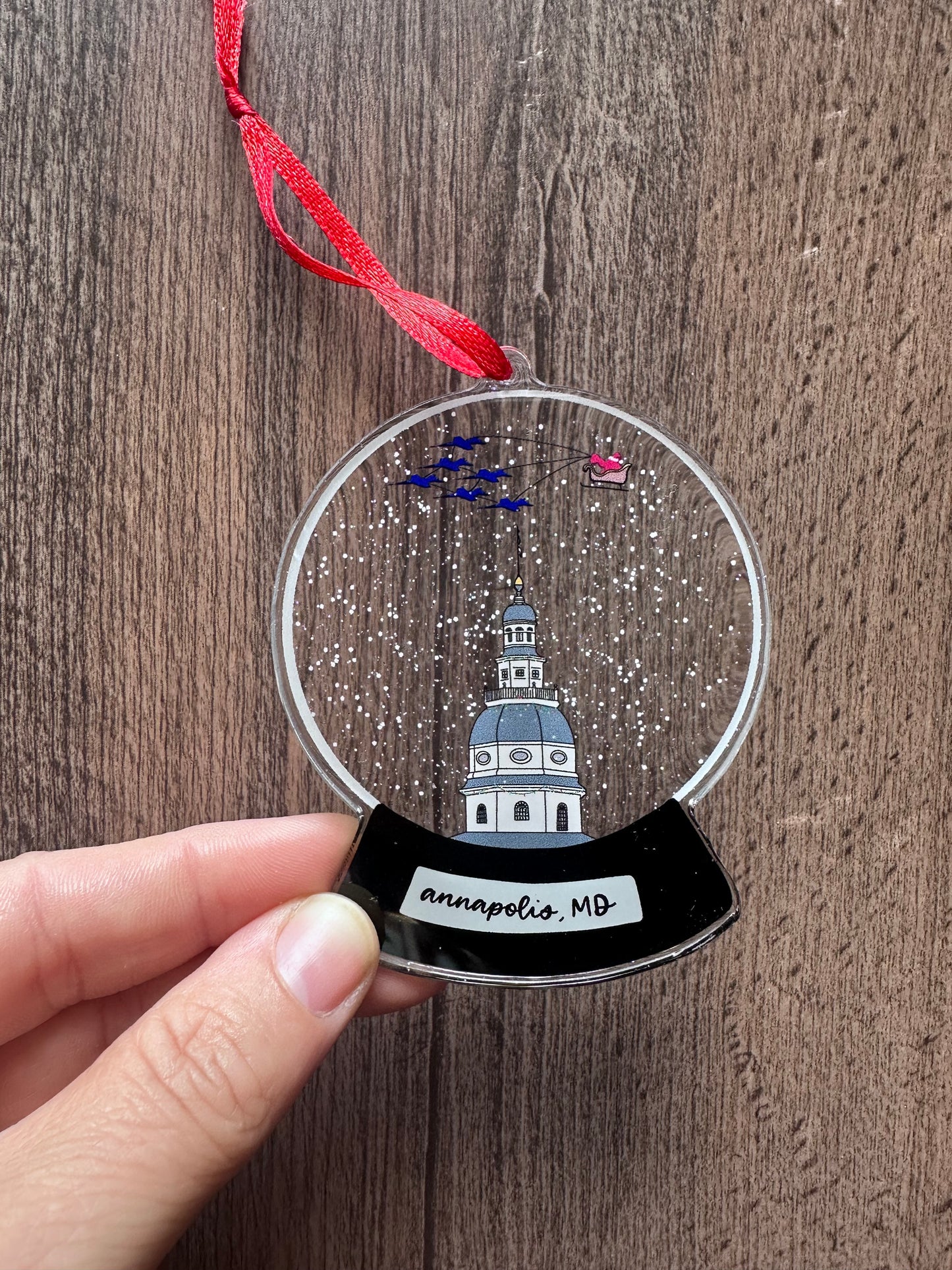Annapolis Snowglobe Ornament