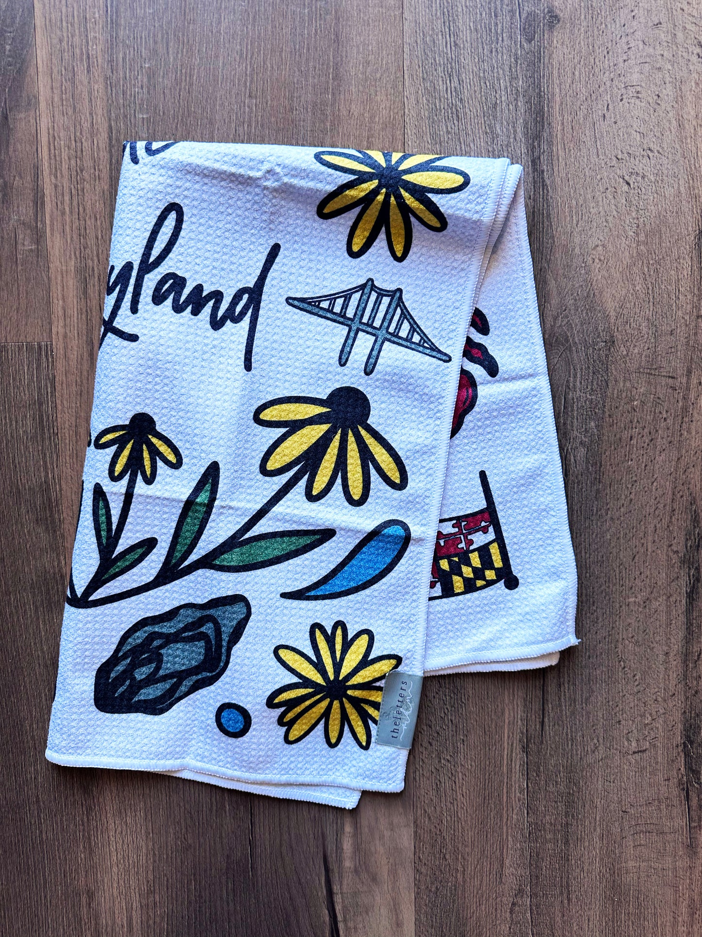 No Place Like Maryland Double Sided Waffle Towel