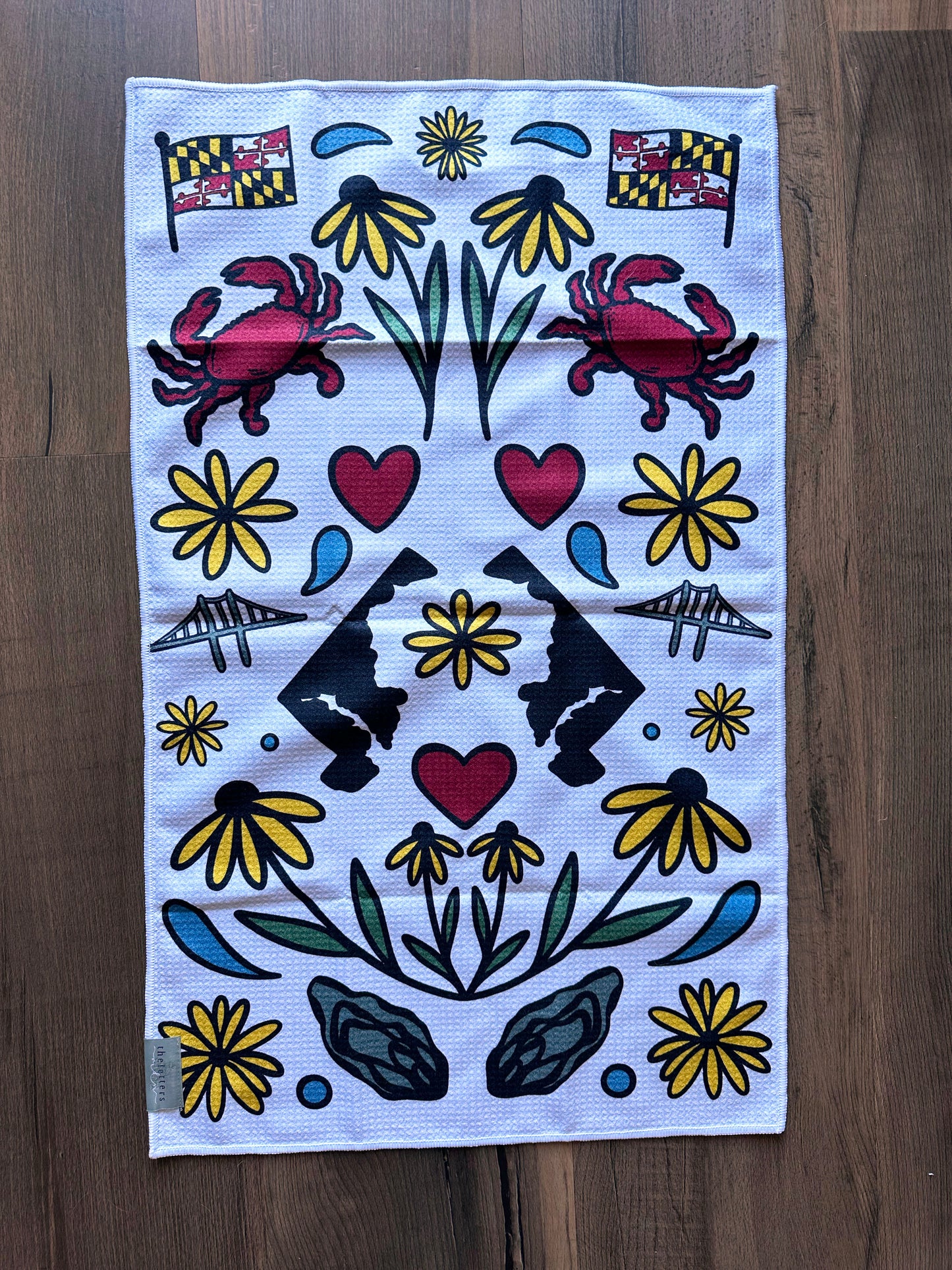 No Place Like Maryland Double Sided Waffle Towel
