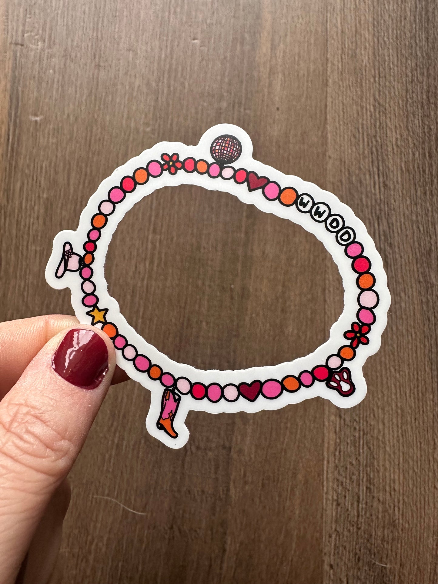 What Would Dolly Do Friendship Bracelet Sticker