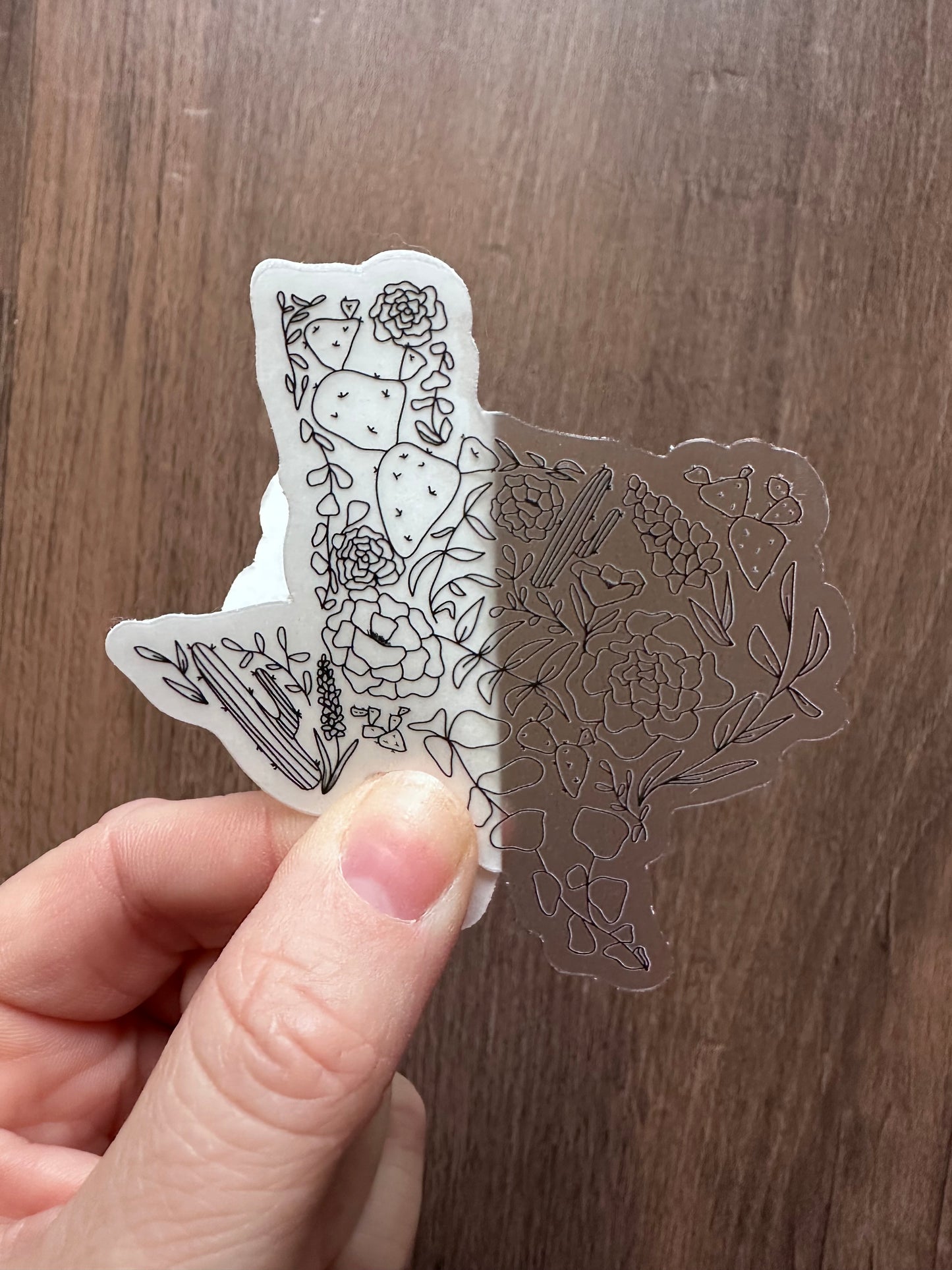 Floral Texas State Sticker