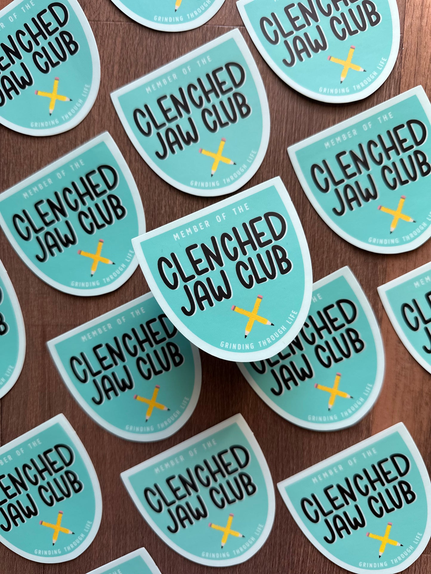 Clenched Jaw Club Sticker