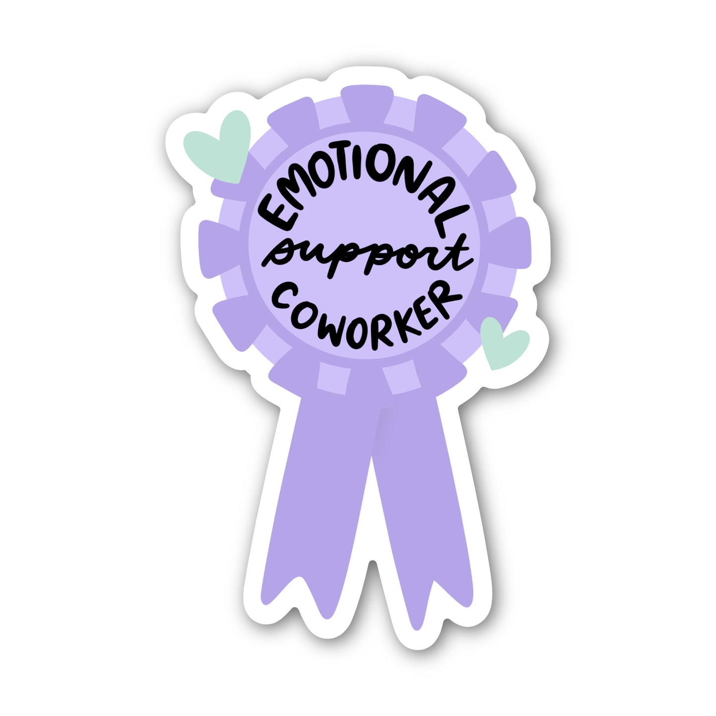 Emotional Support Coworker Award Sticker