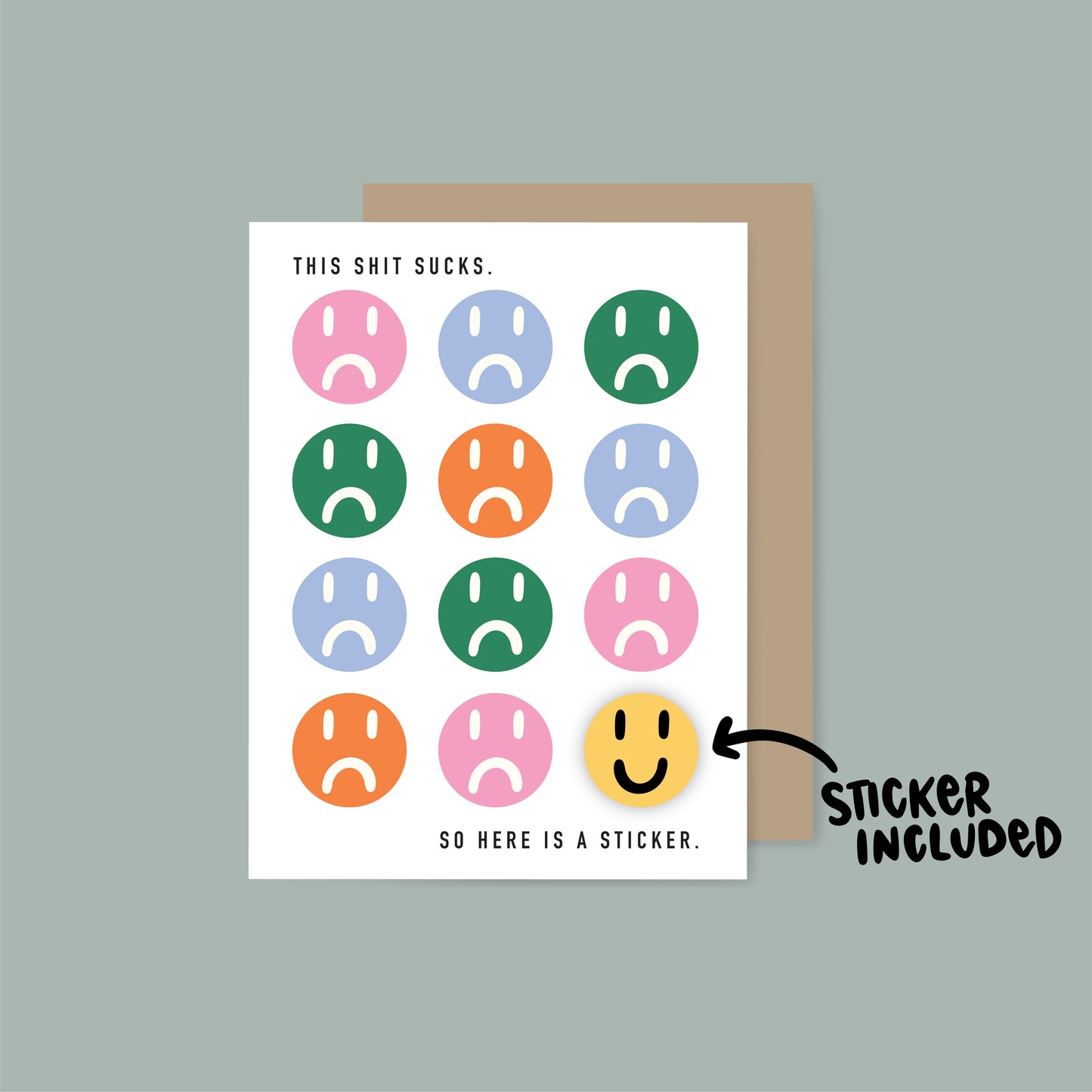 This Shit Sucks Sticker Card