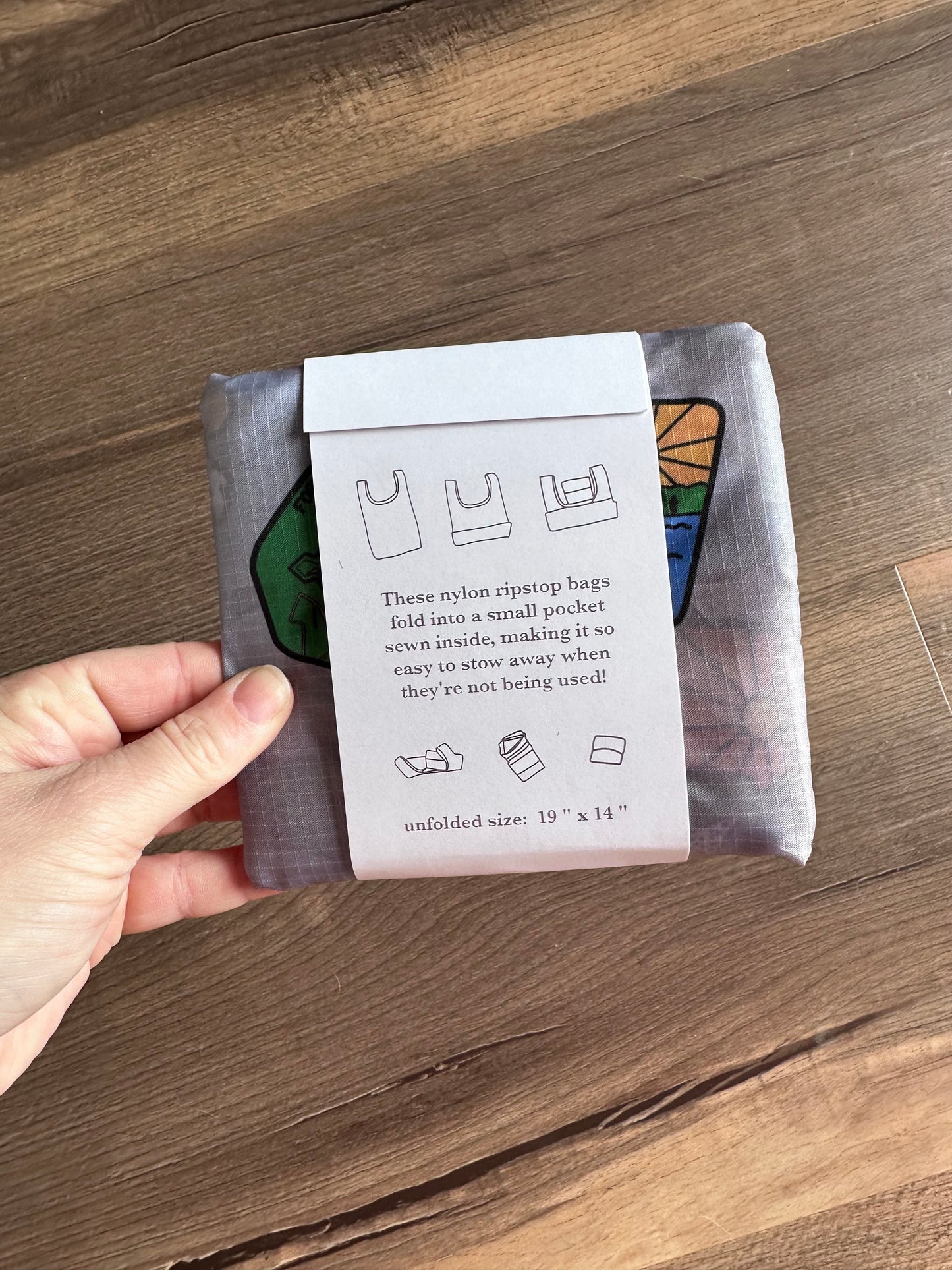 Maryland Badges Packable Tote Bag