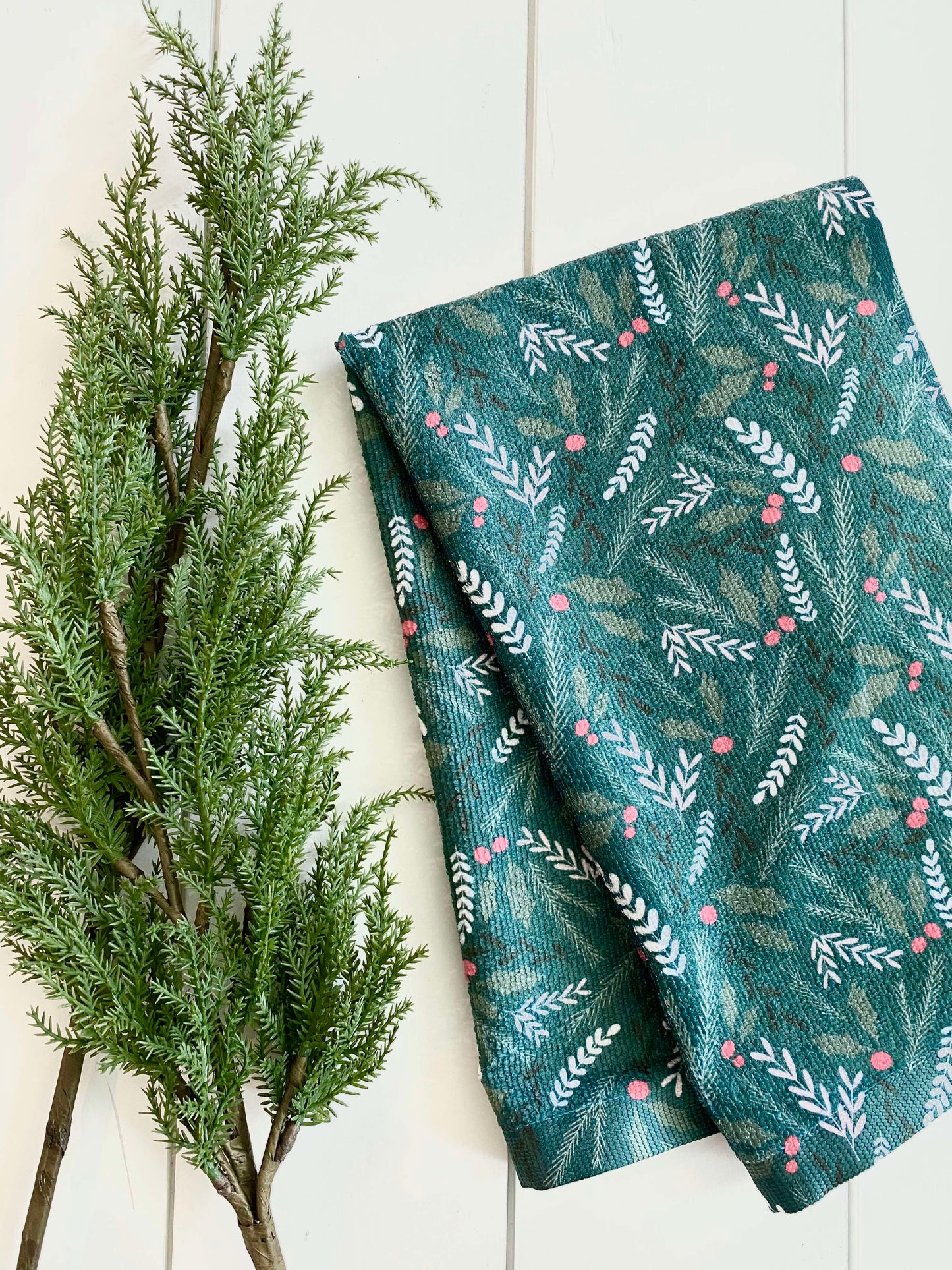 Holiday Greenery Towel
