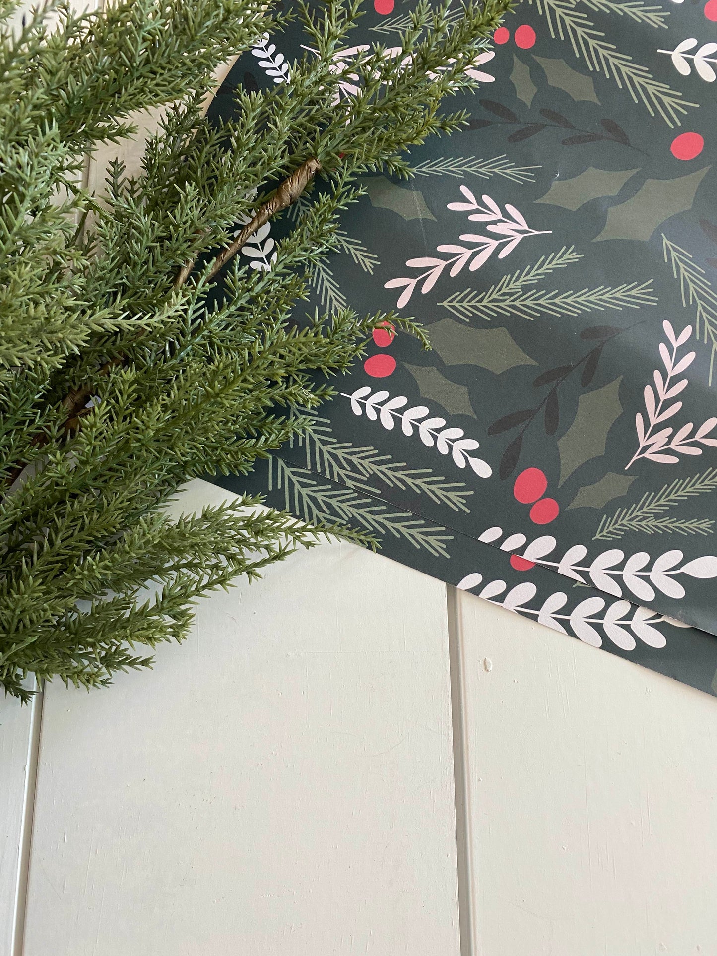 Holiday Greenery Wrapping Paper