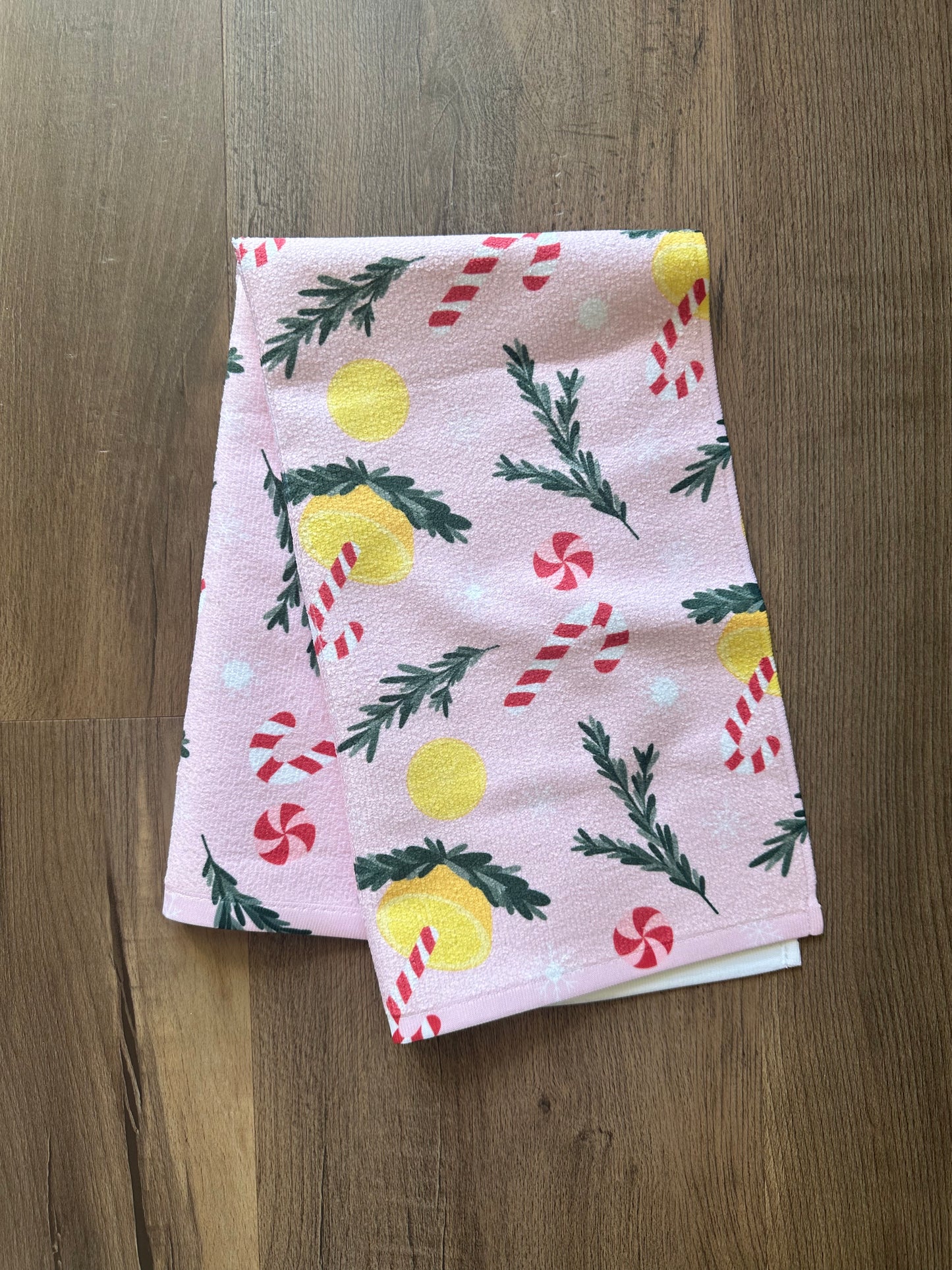 Lemon Peppermint Holiday Towel