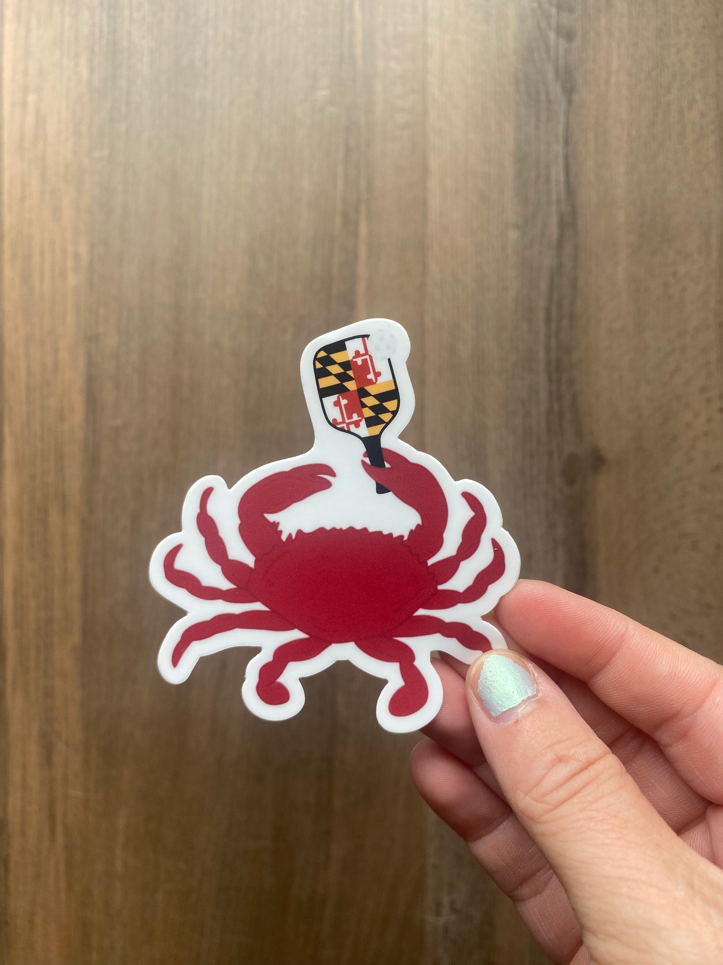 Crab Pickle Ball Sticker