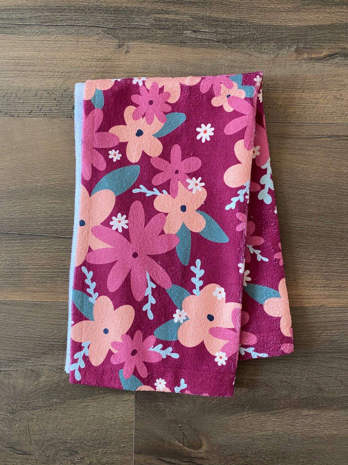 Pink Floral Hand Towel