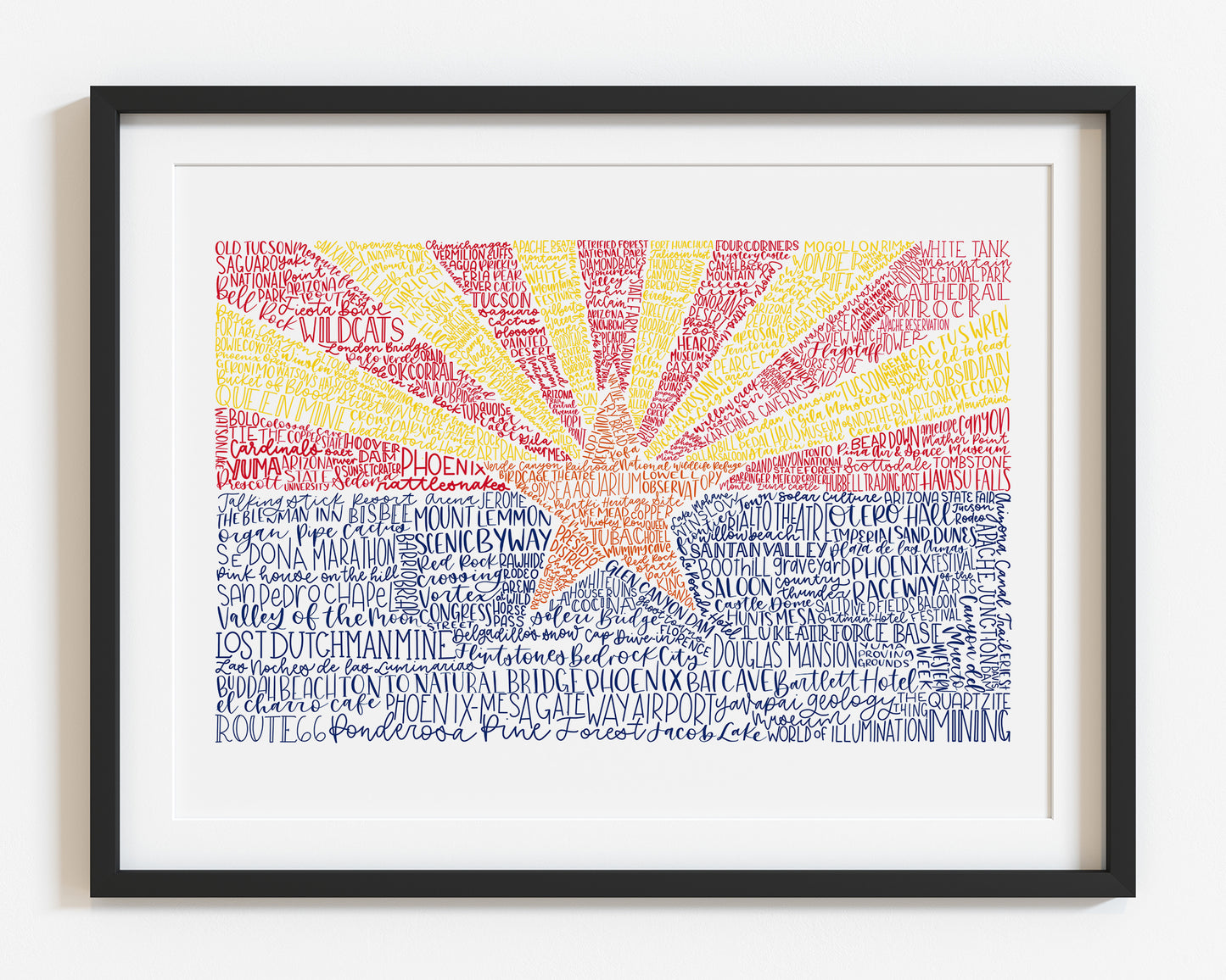 Hand Lettered State Flags