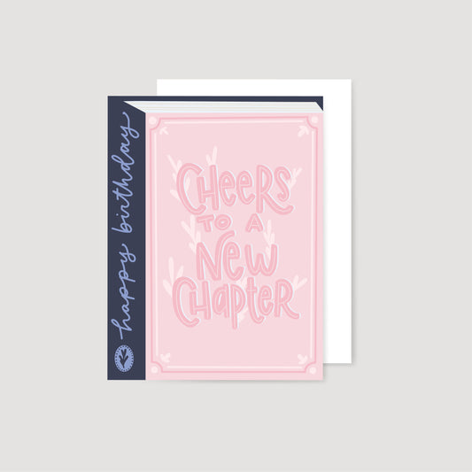 Cheers To a New Chapter Book Birthday Card