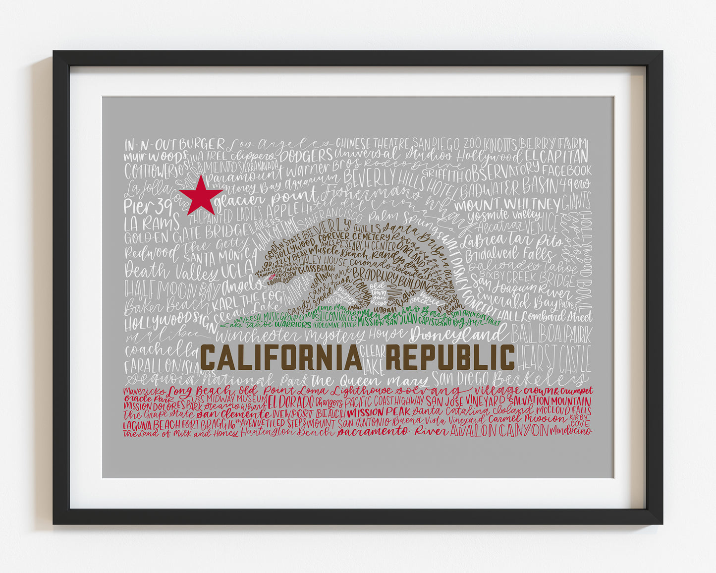 Hand Lettered State Flags