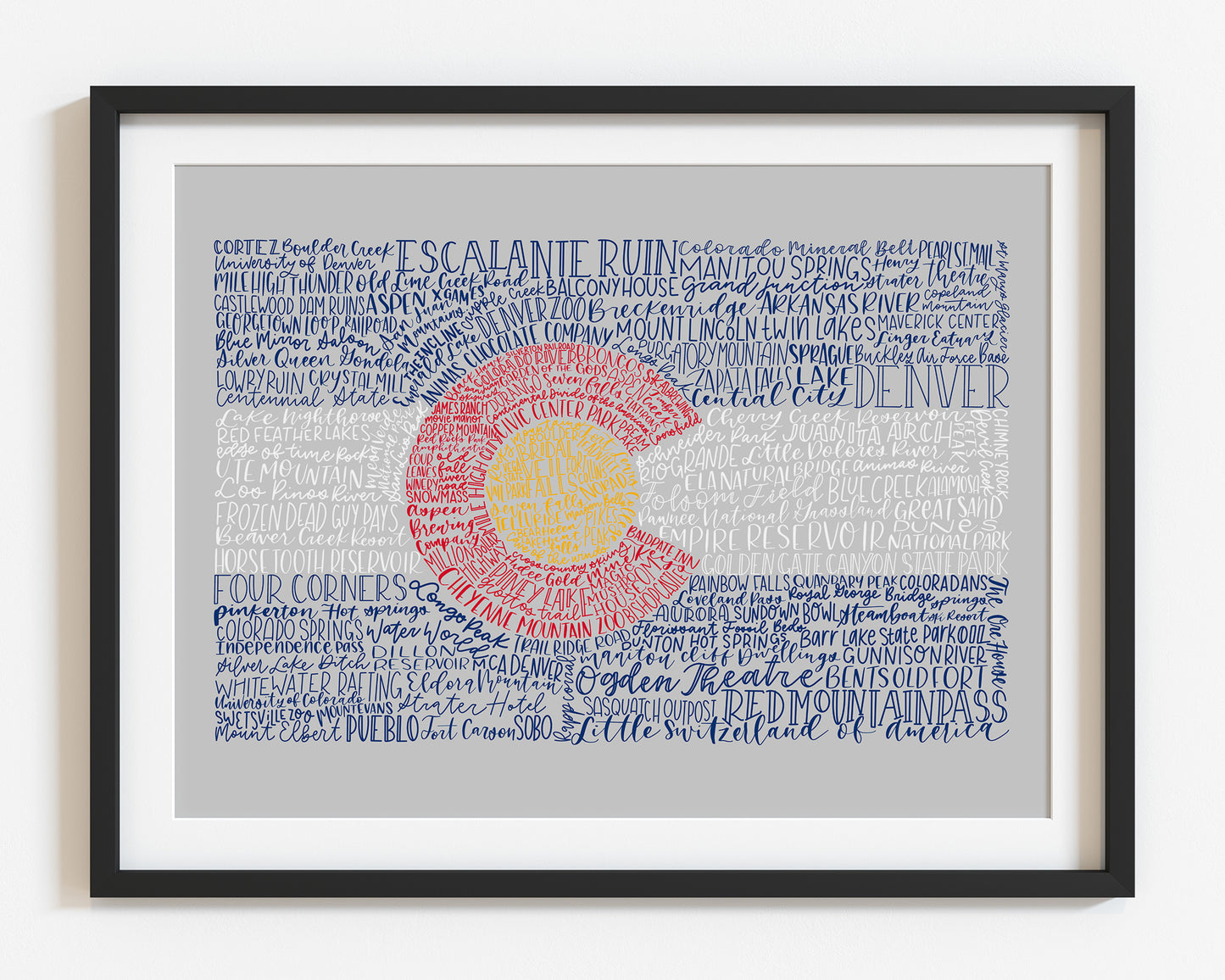 Hand Lettered State Flags