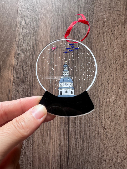 Annapolis Snowglobe Ornament