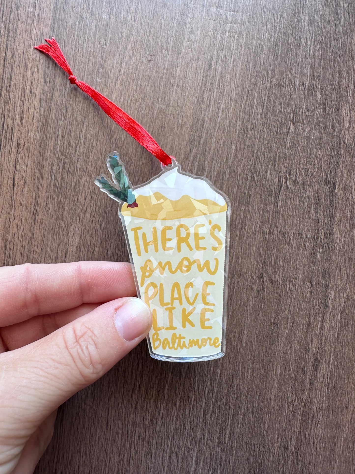 Snowplace Like Baltimore Snowball Double Sided Ornament