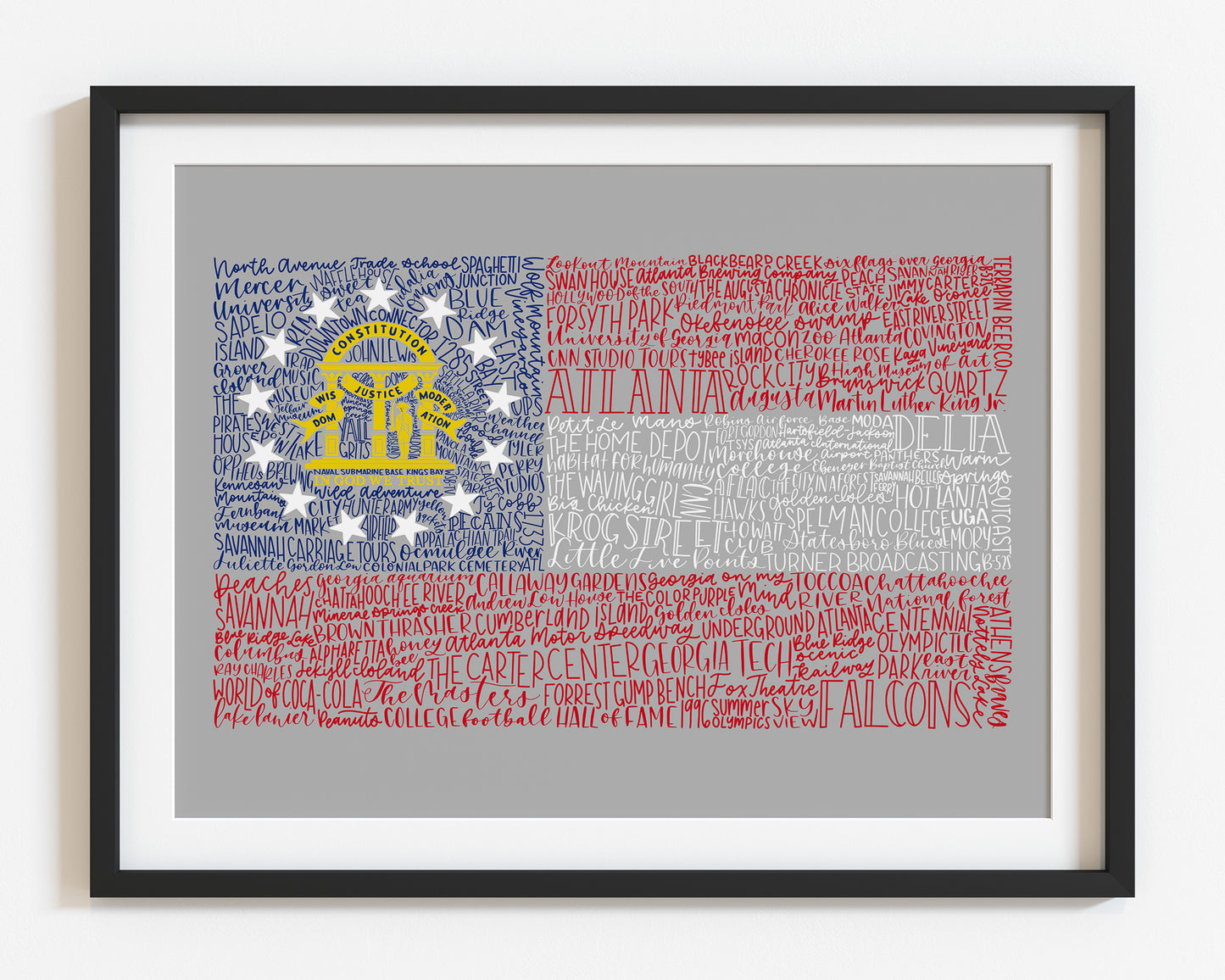 Hand Lettered State Flags