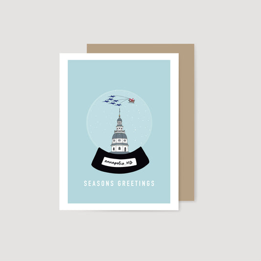 Annapolis Snow Globe Card