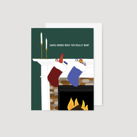 Santa Knows What Buffalo Wants Holiday Card