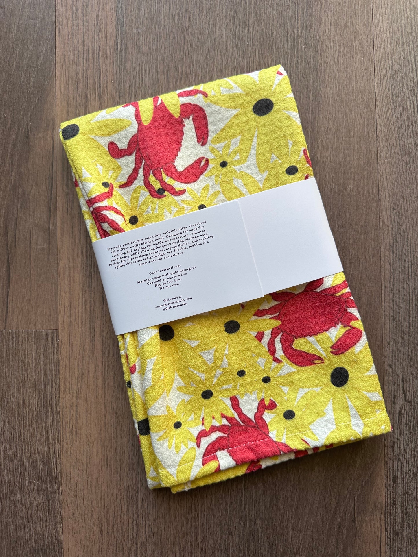 Crabs and Susans Waffle Kitchen Towel