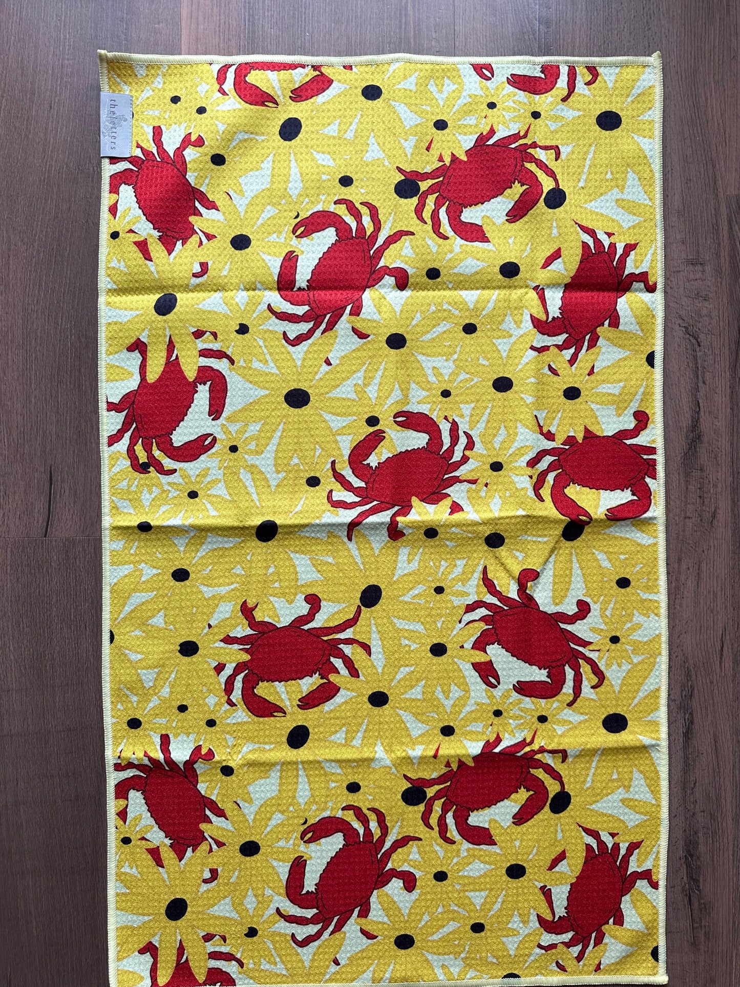 Crabs and Susans Waffle Kitchen Towel