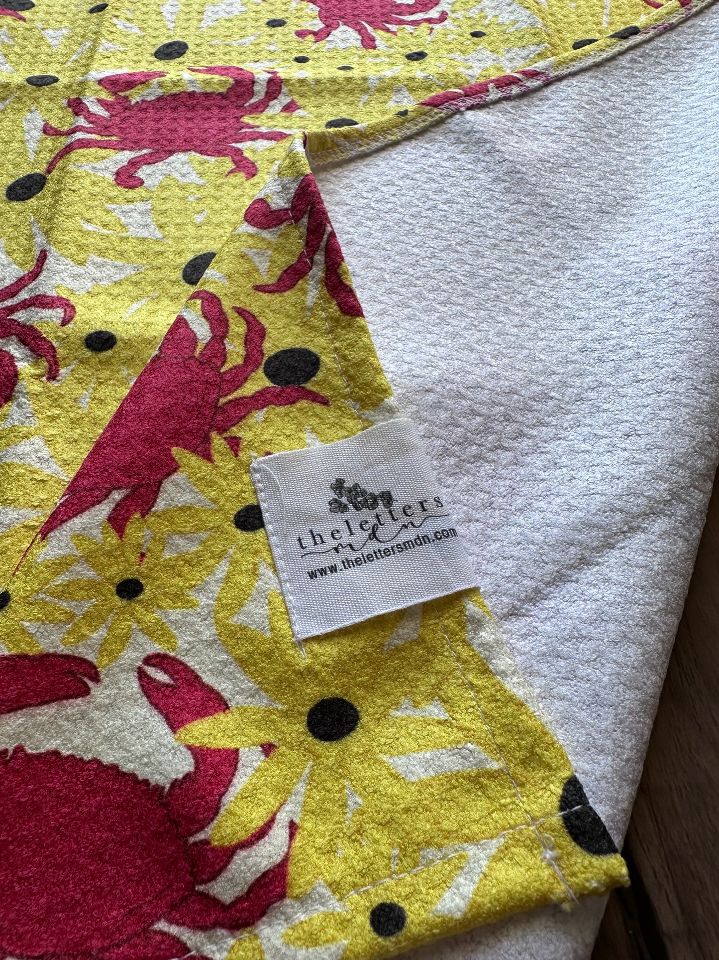 Crabs and Susans Waffle Kitchen Towel