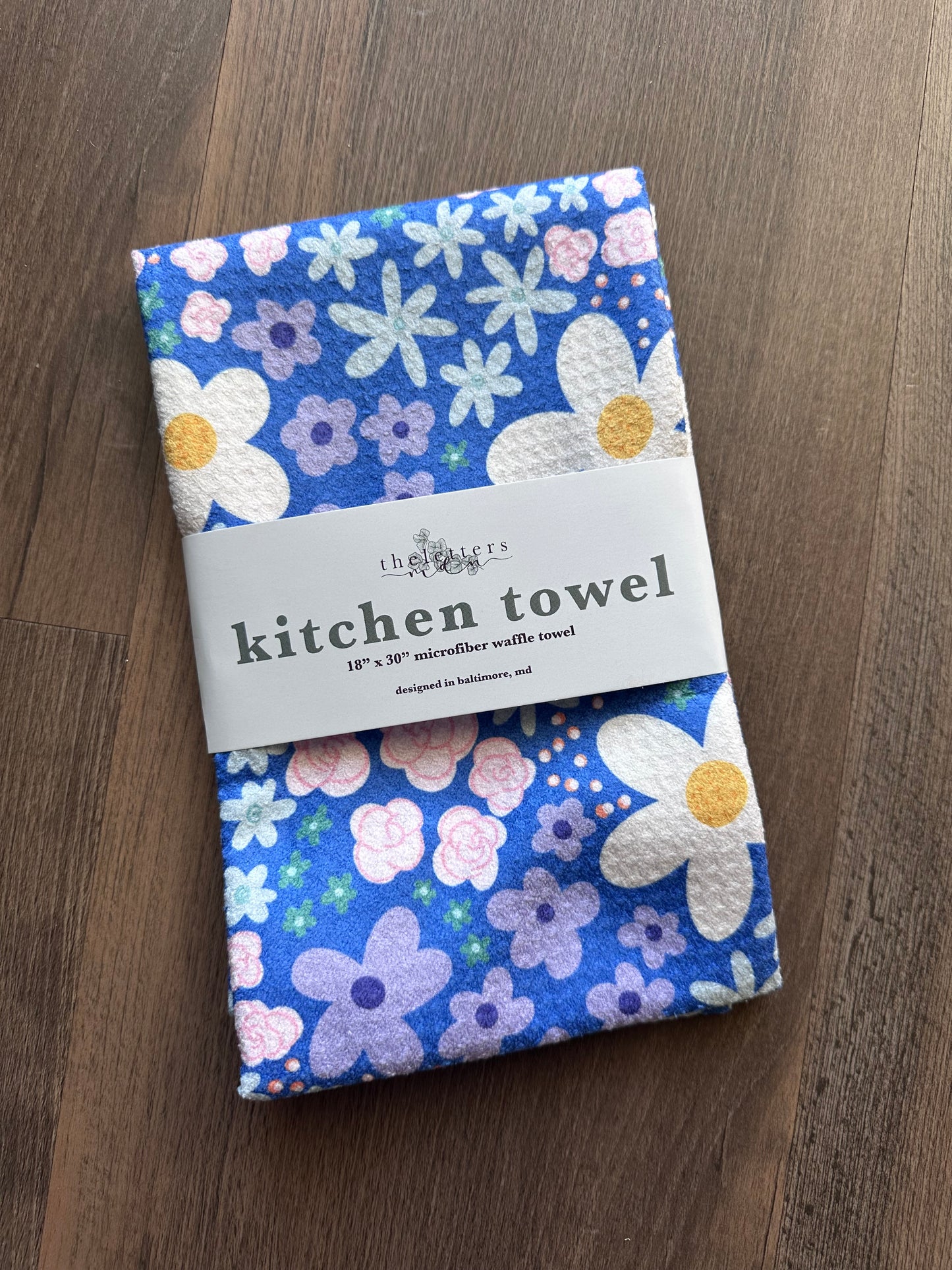 Bloom & Blue Waffle Kitchen Towel