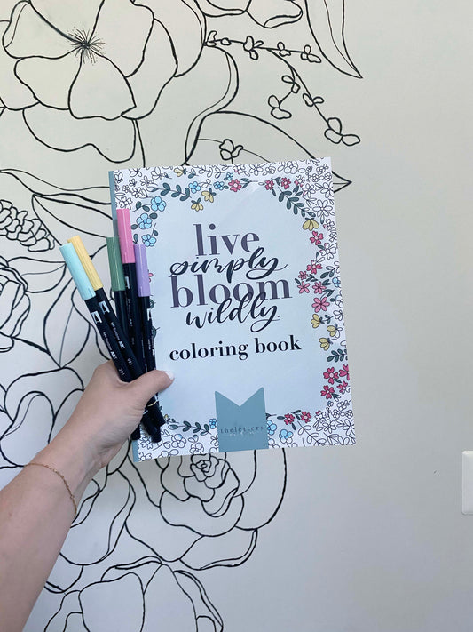 Live Simply Bloom Wildly Coloring Book