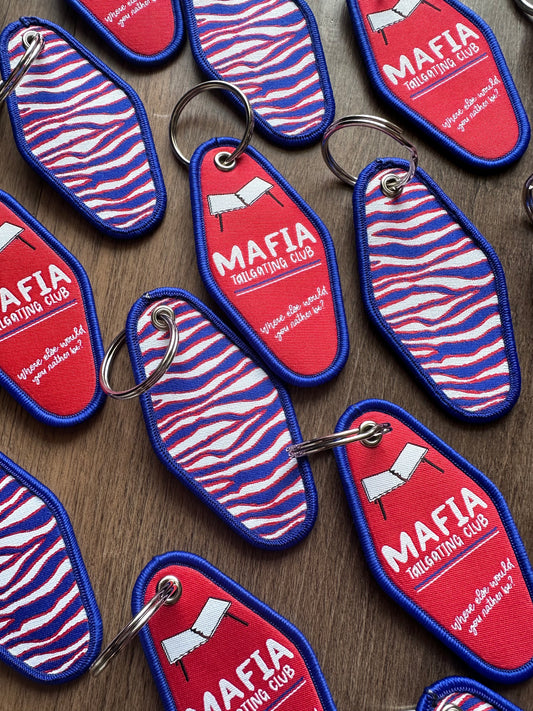 Mafia Tailgating Club Patch Keychain