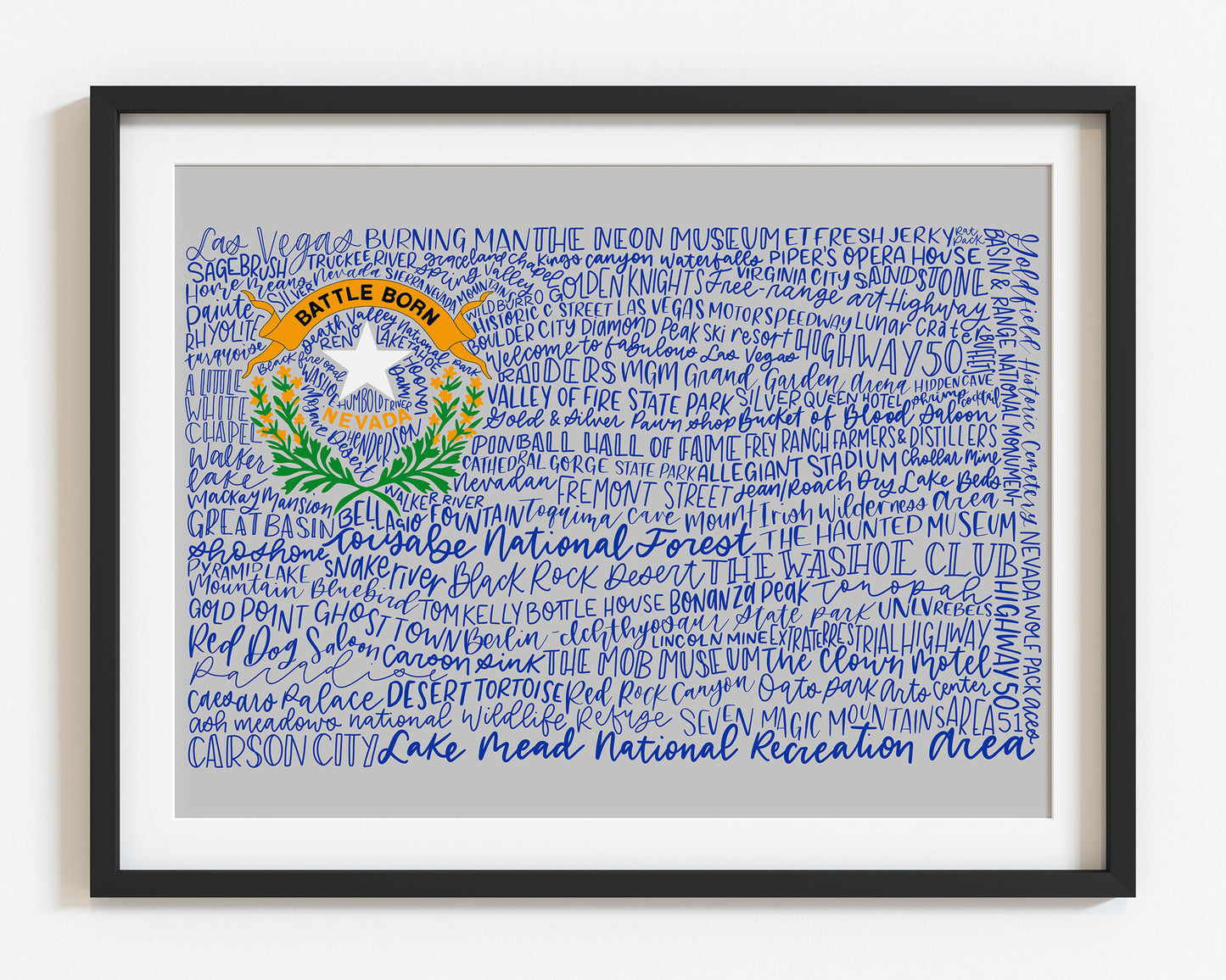 Hand Lettered State Flags