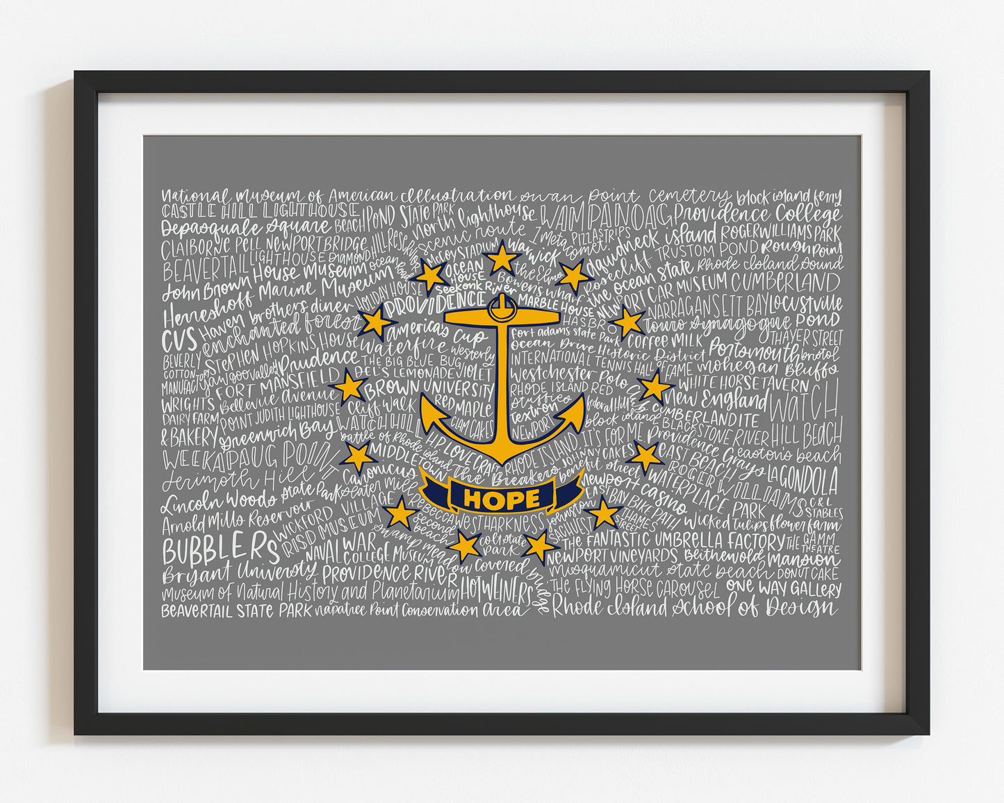 Hand Lettered State Flags
