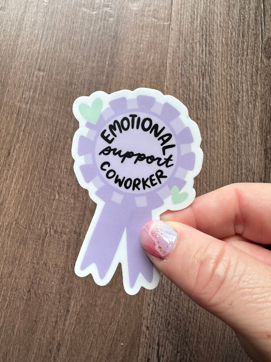 Emotional Support Coworker Award Sticker