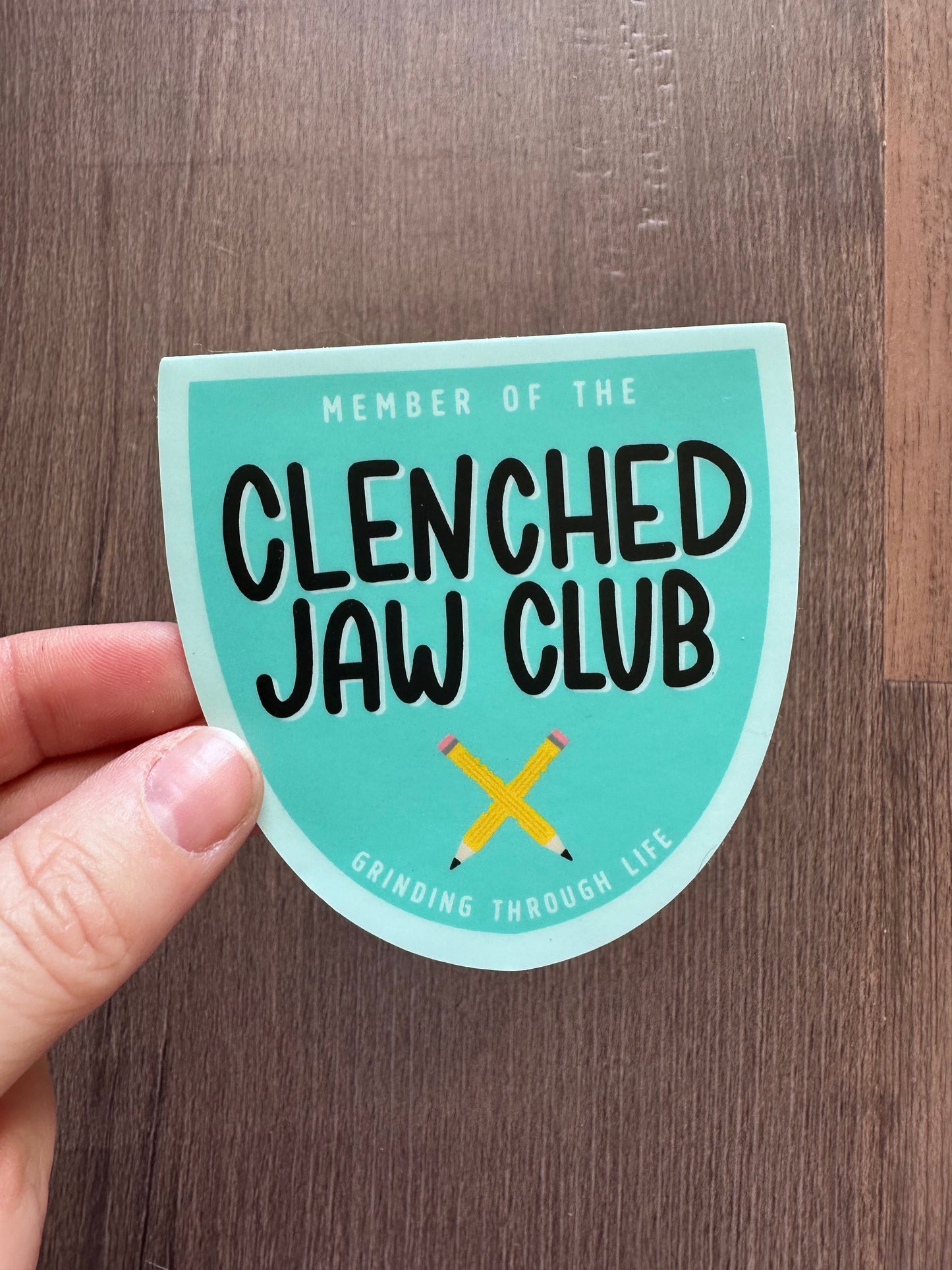 Clenched Jaw Club Sticker