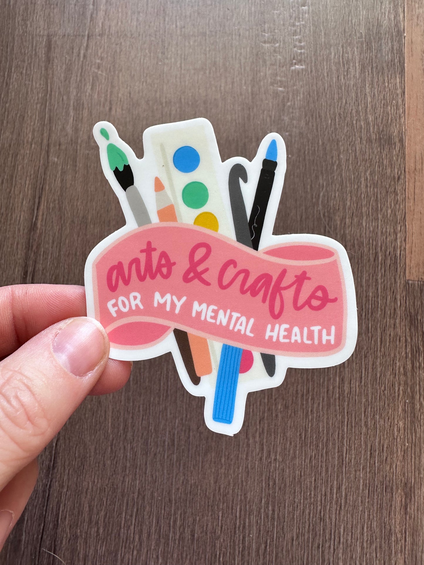 Arts and Crafts for my Mental Health Sticker
