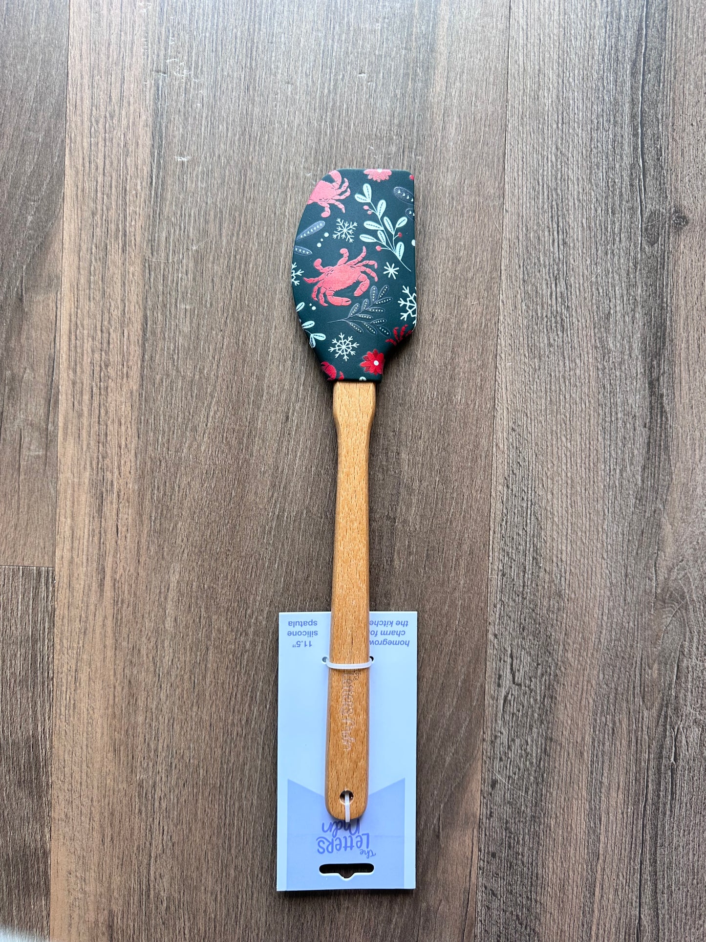 Floral Holiday Crab Silicone Spatula