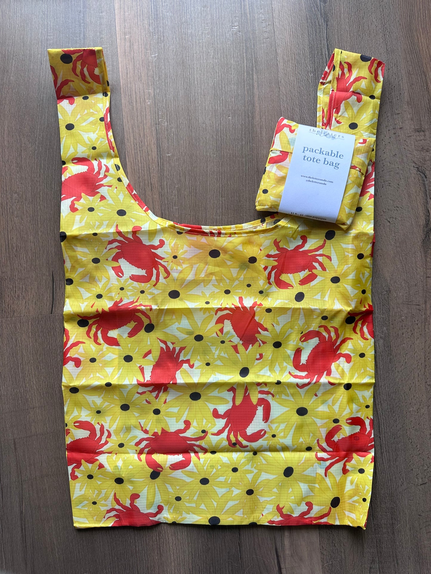 Crabs and Susans Packable Tote Bag