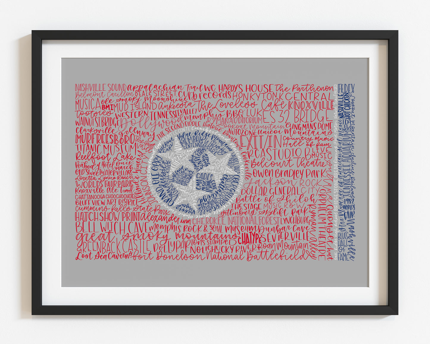 Hand Lettered State Flags