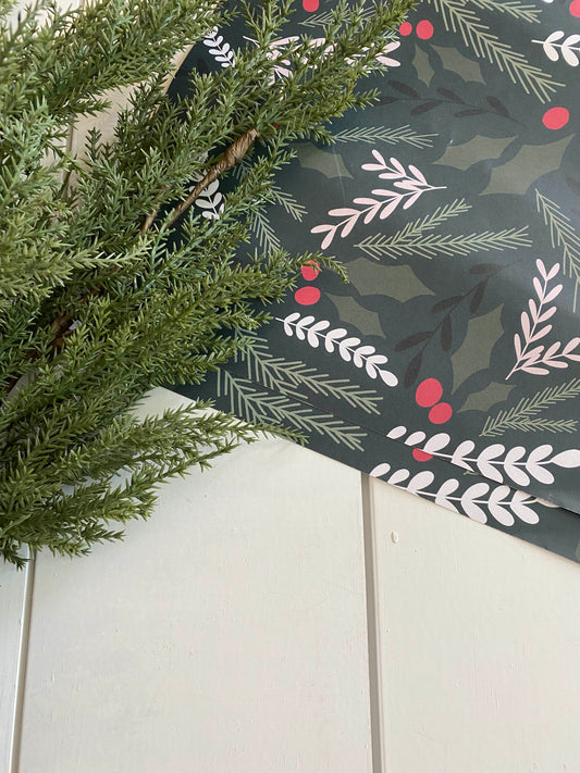 Holiday Greenery Wrapping Paper