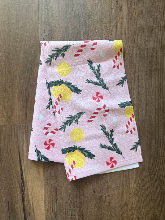 Lemon Peppermint Holiday Towel