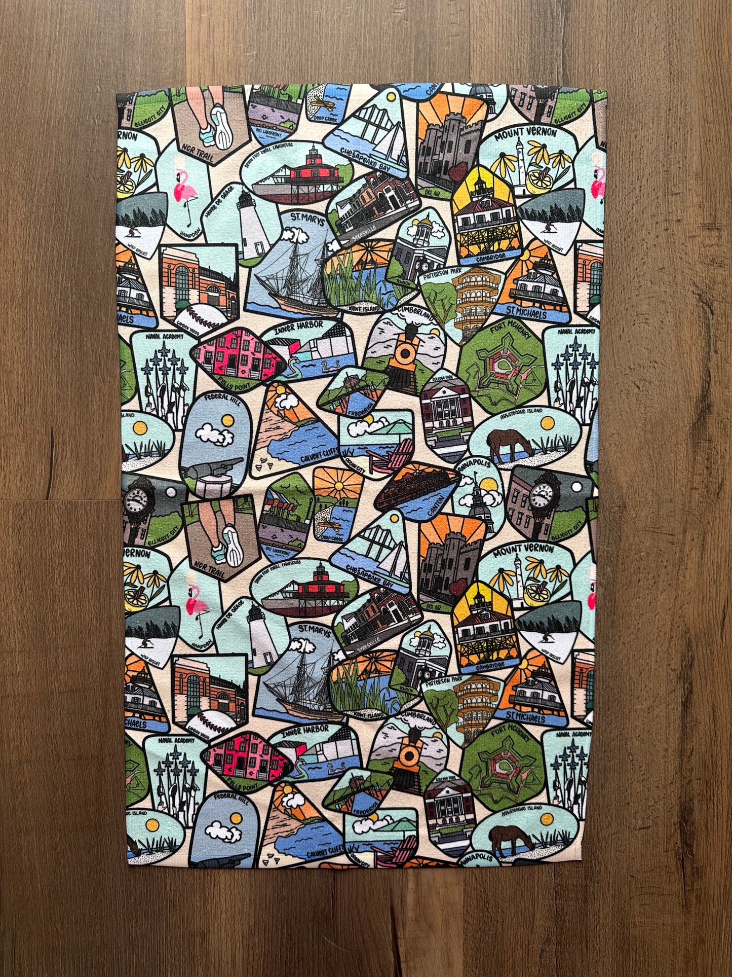 Maryland Badges Towels Microfiber Style Hand Towel