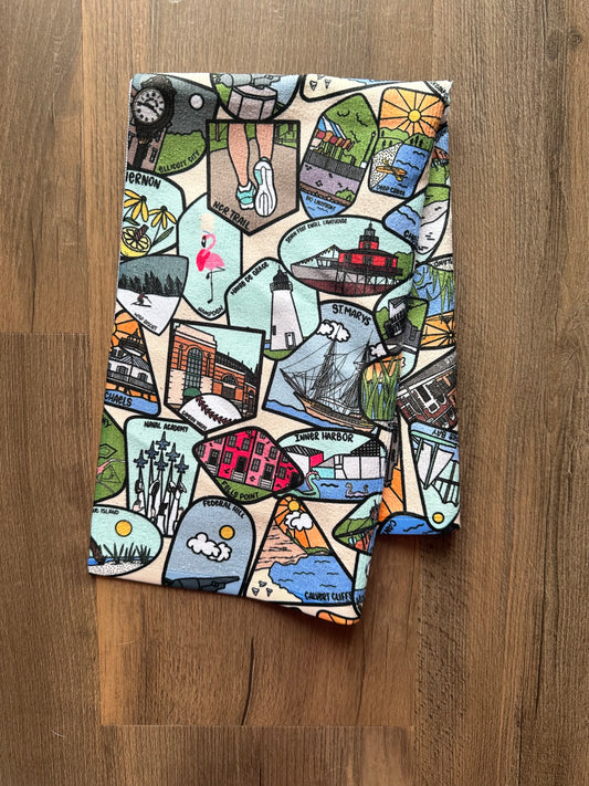 Maryland Badges Towels Microfiber Style Hand Towel