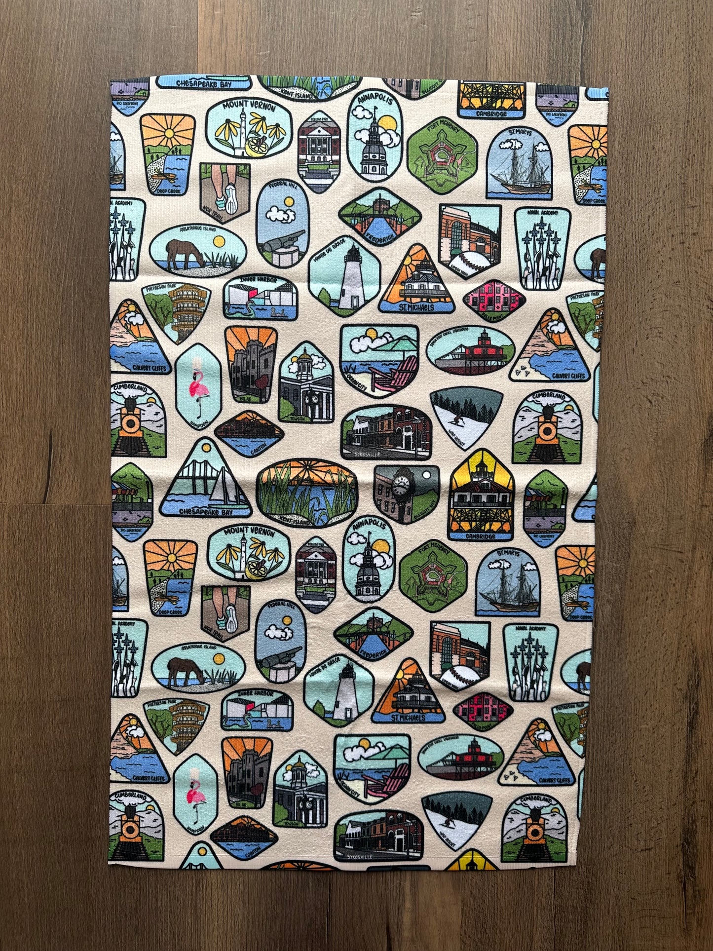 Maryland Badges Towels Microfiber Style Hand Towel