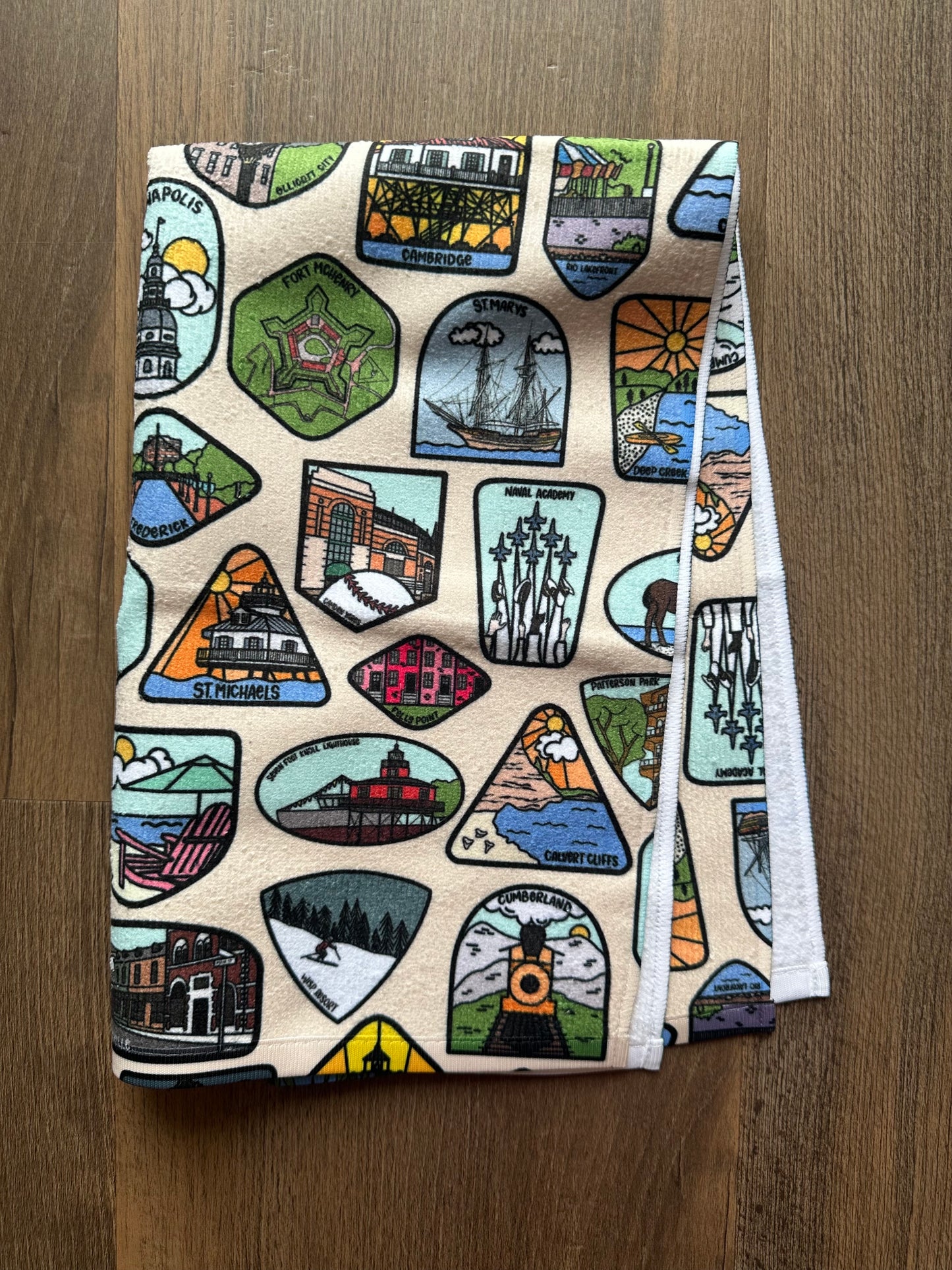 Maryland Badges Towels Microfiber Style Hand Towel