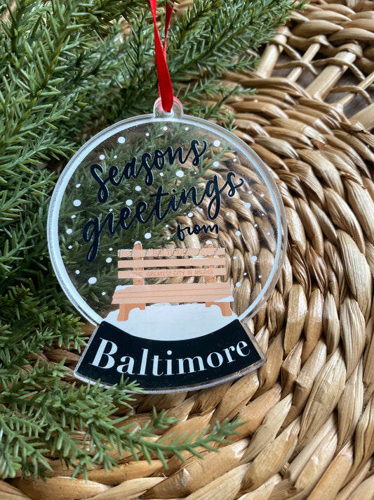 Seasons Greetings from Baltimore Ornament
